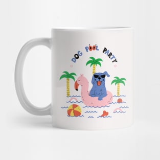 dog pool party summer Mug